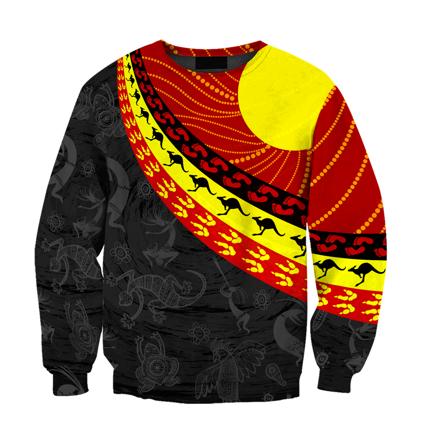 Aboriginal Indigenous Flag Circle Dot Painting Shirt For Men And Women