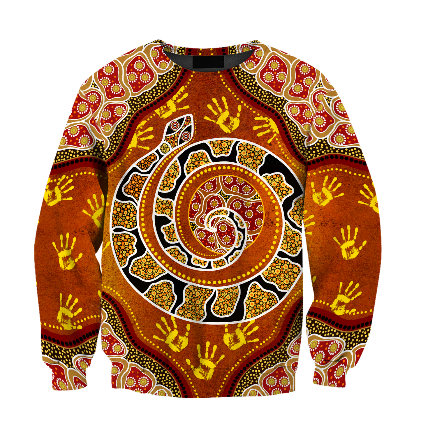 Aboriginal Snake Painting Art 3D Hoodie Shirt For Men And Women