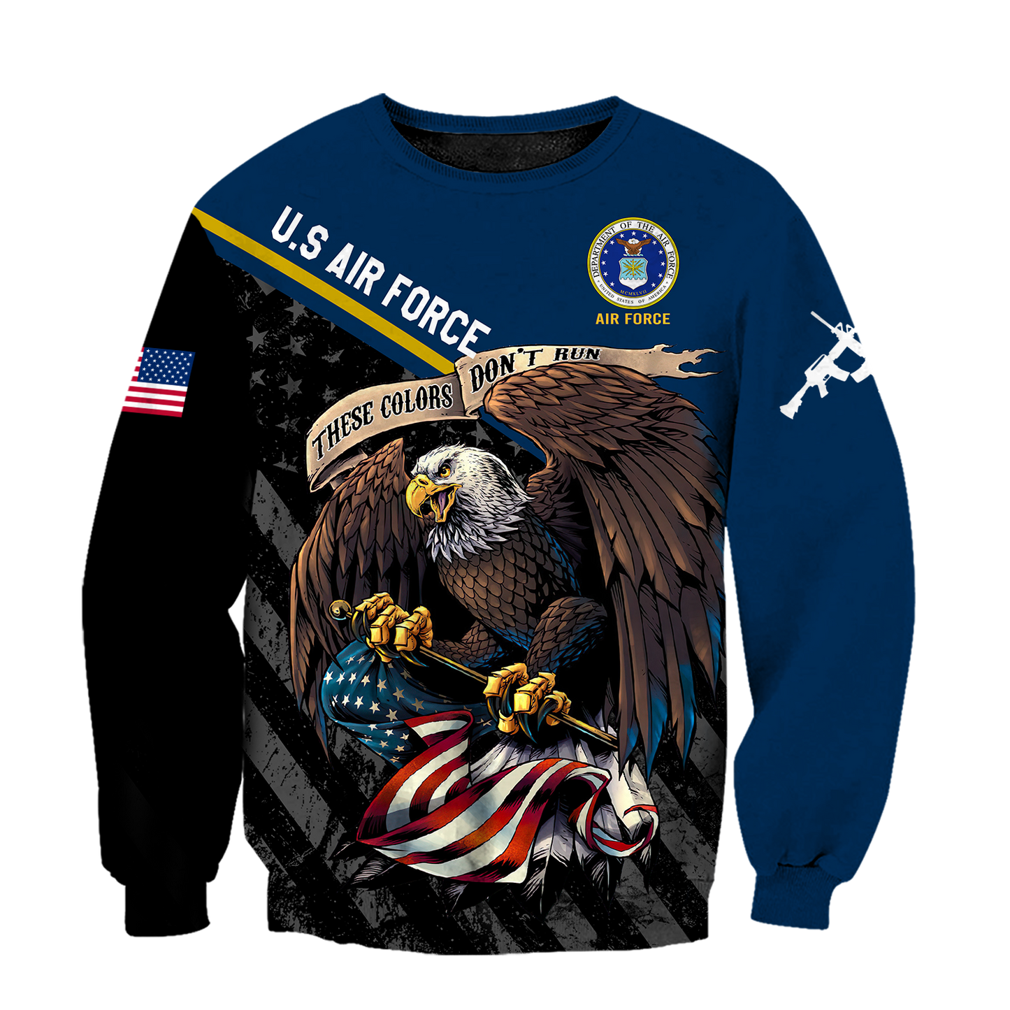 US Veteran Air Force 3d all over printed shirts for men and women TR3005202S-Apparel-Huyencass-Sweat Shirt-S-Vibe Cosy™