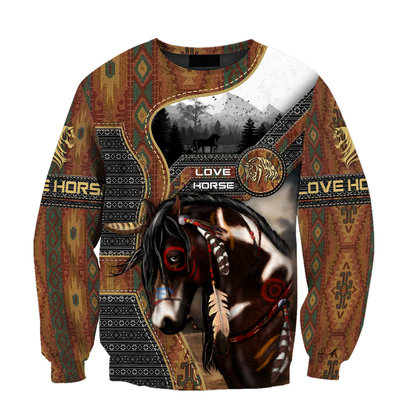 Native Horse 3D All Over Printed Hoodie For Men And Women TR1311206ND