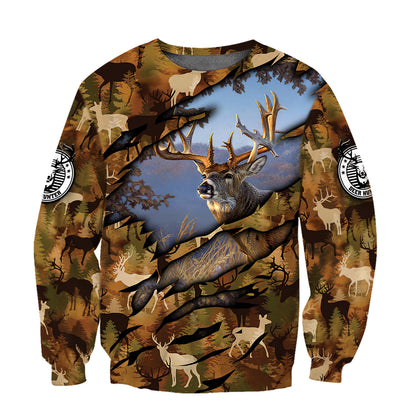 Deer Hunting Customize Name 3D hoodie shirt for men and women NTN09152001