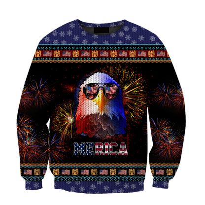 Merica Eagle 3D Hoodie Shirt For Men And Women LAM2002104