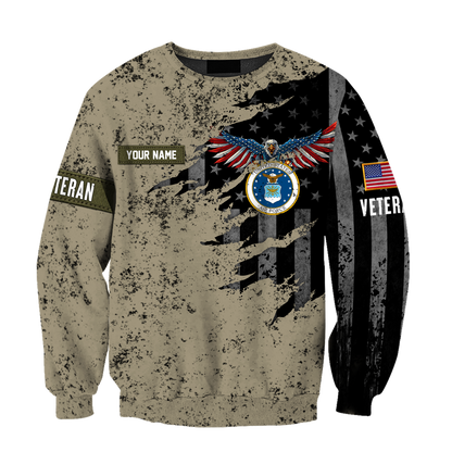 Veteran US Air Force in my heart 3D shirts for men and women