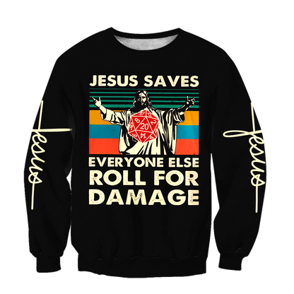 Jesus saves 3d hoodie shirt for men and women HG HAC040101-Apparel-HG-Sweater-S-Vibe Cosy™