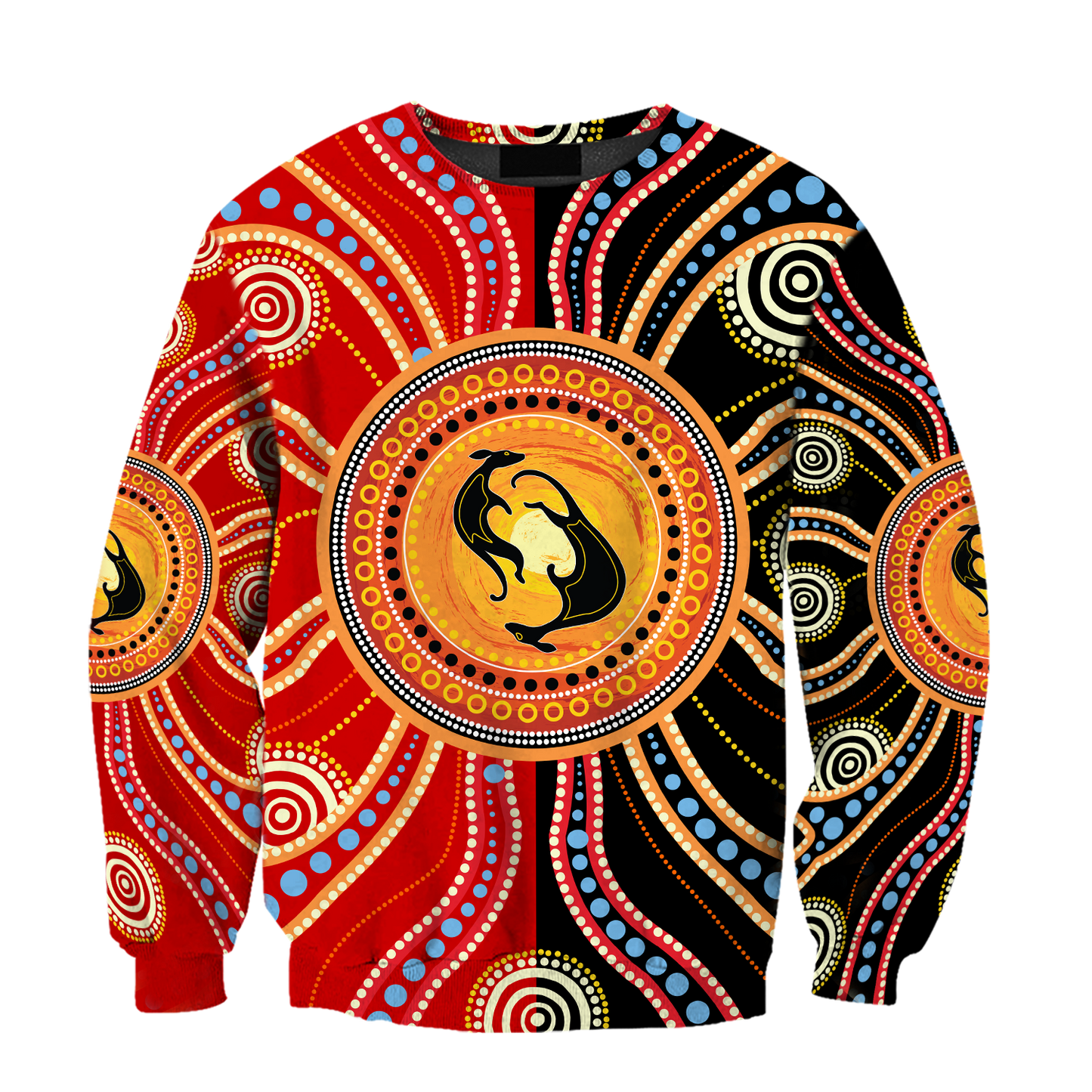 Aboriginal Kangaroo Australia Indigenous Painting Art shirts for men and women-Apparel-Huyencass-Sweat Shirt-S-Vibe Cosy™