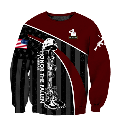 Veteran Honor the fallen I will 3d all over printed shirts for men and women TR2605201S-Apparel-Huyencass-Sweat Shirt-S-Vibe Cosy™