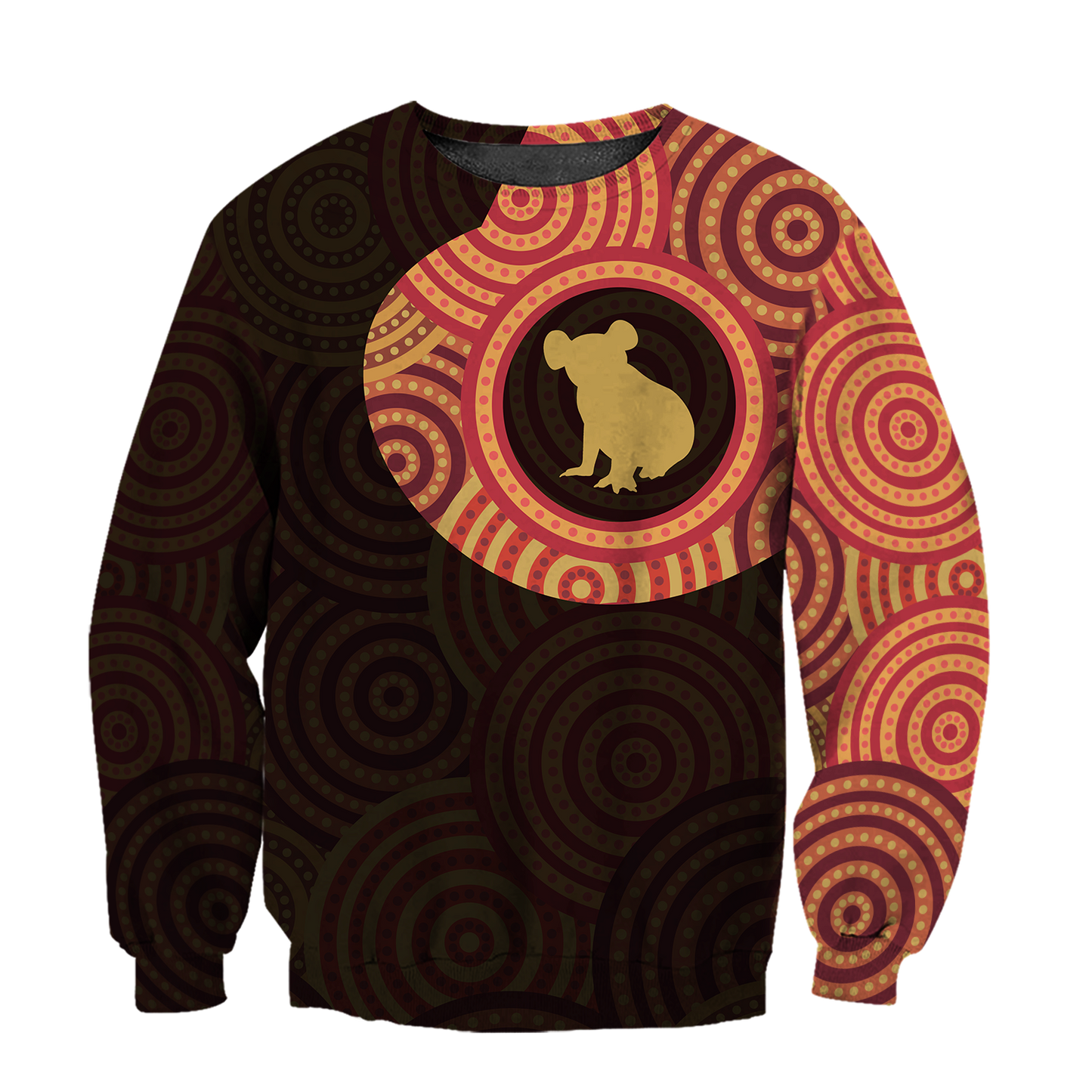 Australia In My Heart Aboriginal Tattoo Koala Hoodie Yellow AZ200201-Apparel-PL8386-Sweat Shirt-S-Vibe Cosy™
