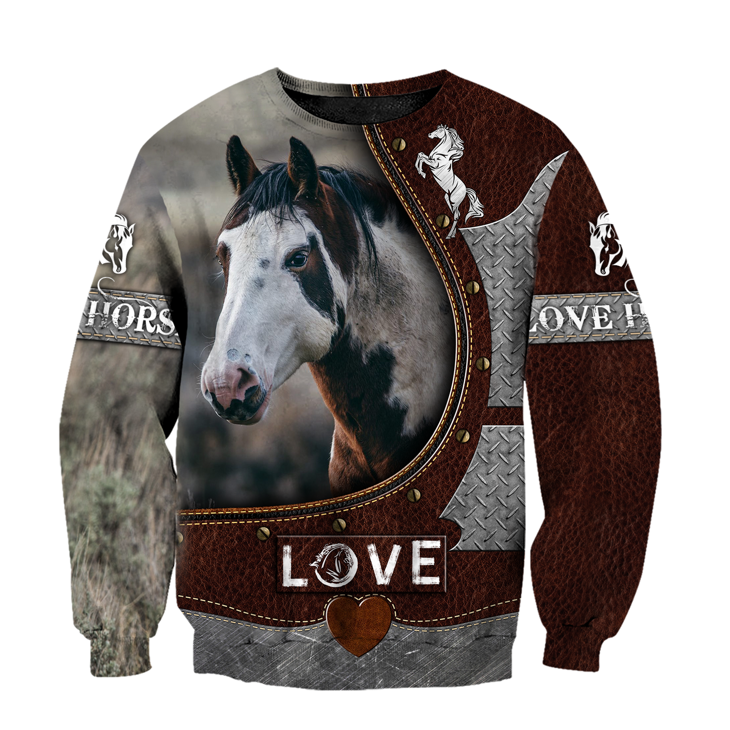 Love Beautiful Horse 3D All Over Printed Shirts For Men And Women TR2505204S-Apparel-MP-Sweatshirts-S-Vibe Cosy™