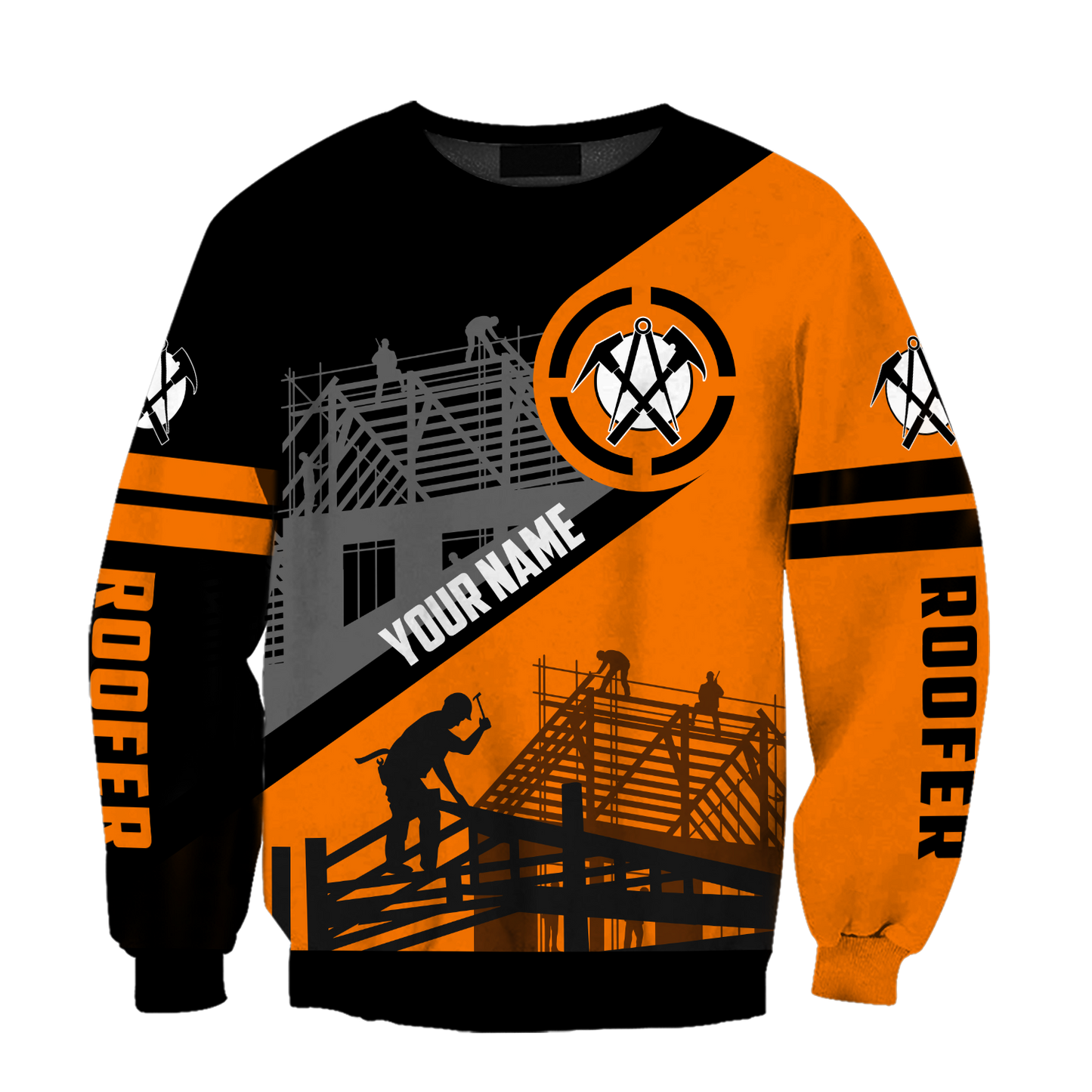 Custom Name Roofer Man 3D All Over Printed Shirts For Men