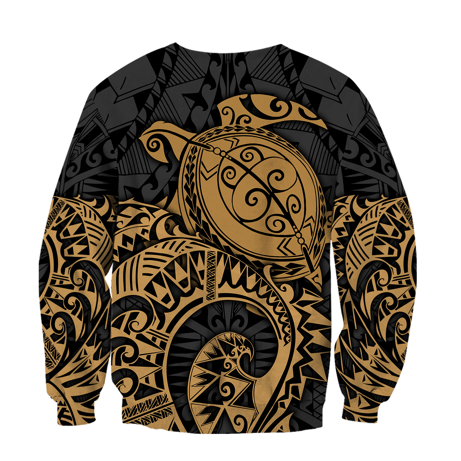 Samoa Polynesian Hoodie Gold Turtle Flowing 3d all over printed shirt and short for man and women AZ130201 PL-Apparel-PL8386-Hoodie-S-Vibe Cosy™