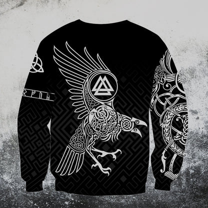Vikings - The Raven of Odin Tattoo Special Hoodie-Apparel-HP Arts-Hoodie-S-Vibe Cosy™
