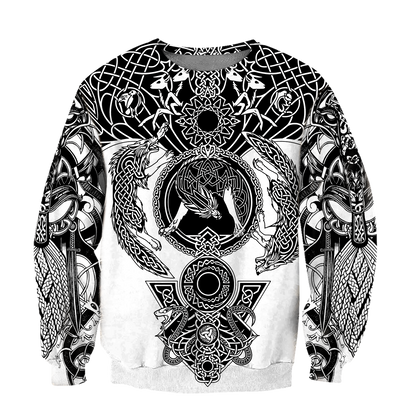 Viking Odin All Over Printed AM281003-Apparel-HP Arts-Sweatshirt-S-Vibe Cosy™