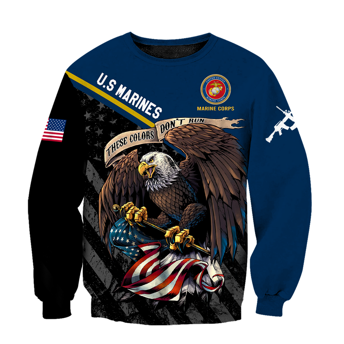 US Veteran Marine Corps 3d all over printed shirts for men and women TR3005201S-Apparel-Huyencass-Sweat Shirt-S-Vibe Cosy™