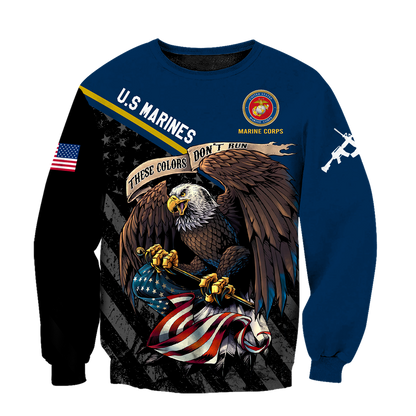 US Veteran Marine Corps 3d all over printed shirts for men and women TR3005201S-Apparel-Huyencass-Sweat Shirt-S-Vibe Cosy™