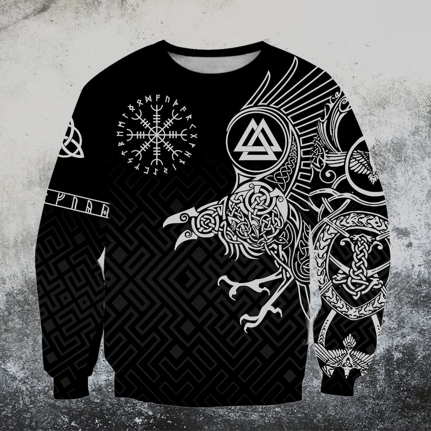 Vikings - The Raven of Odin Tattoo Special Hoodie-Apparel-HP Arts-Sweat Shirt-S-Vibe Cosy™