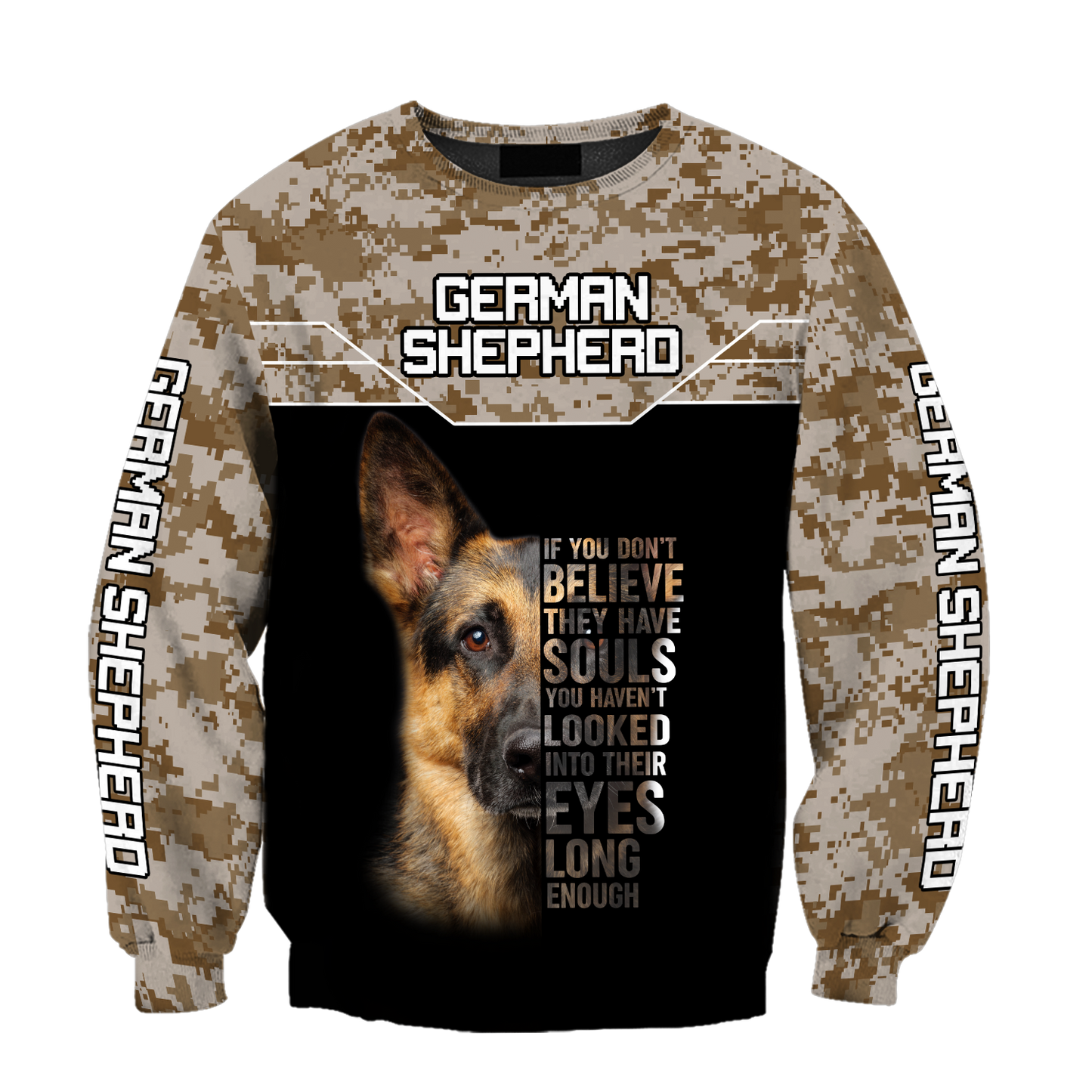 German Shepherd Camo Unisex Shirts TR2110206