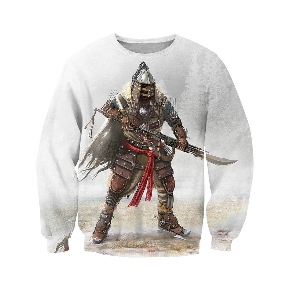 3D All Over Print Mongolian Warrior Hoodie-Apparel-Khanh Arts-Sweat Shirt-S-Vibe Cosy™