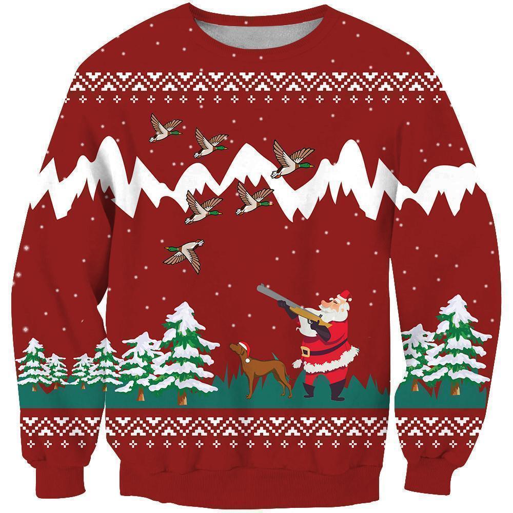 3D All Over Printed Duck Hunting Christmas-Apparel-6teenth World-Sweatshirt-S-Vibe Cosy™