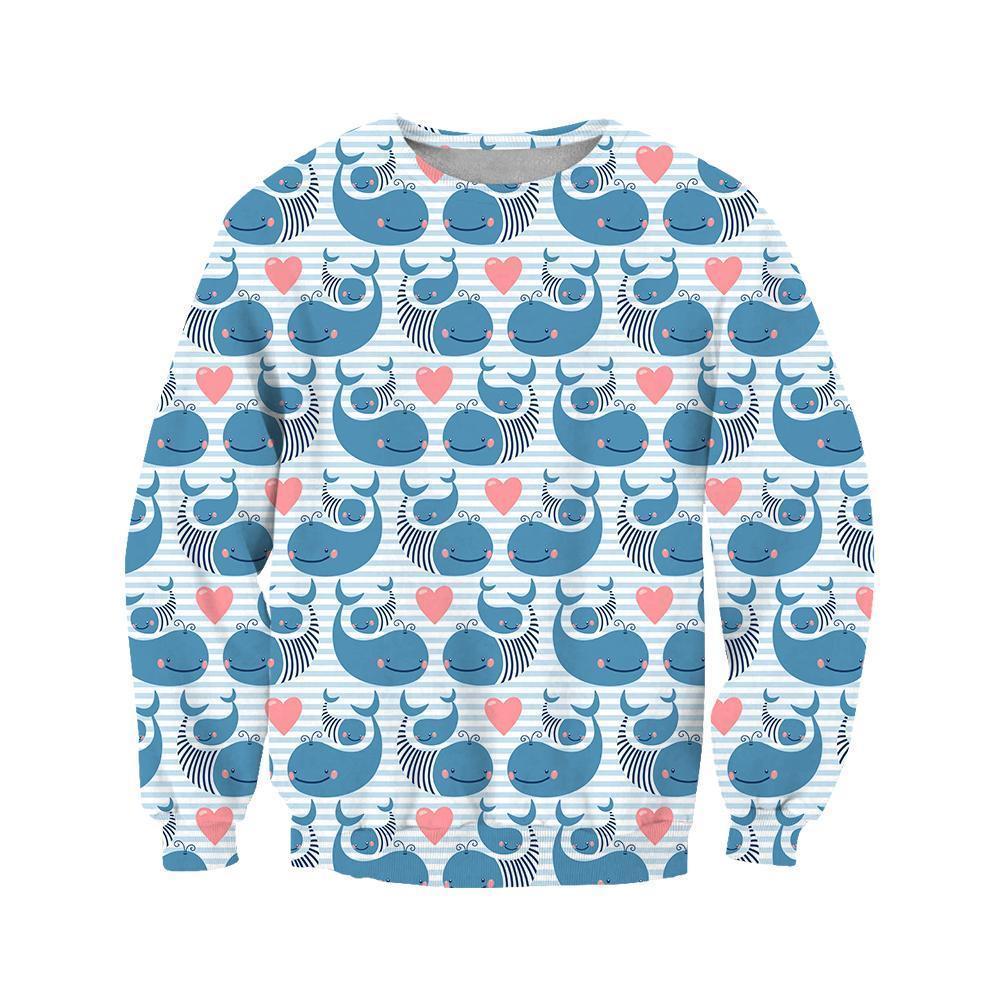 3D All Over Mother Dolphin Hoodie-Apparel-Khanh Arts-Sweat Shirt-S-Vibe Cosy™