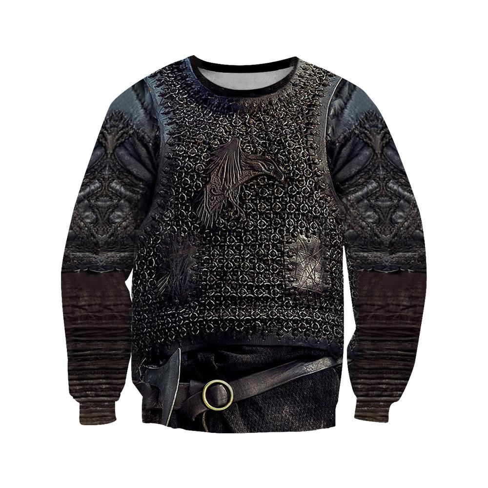 3D Printed Vikings Armor Tops-Apparel-HP Arts-Sweatshirt-S-Vibe Cosy™