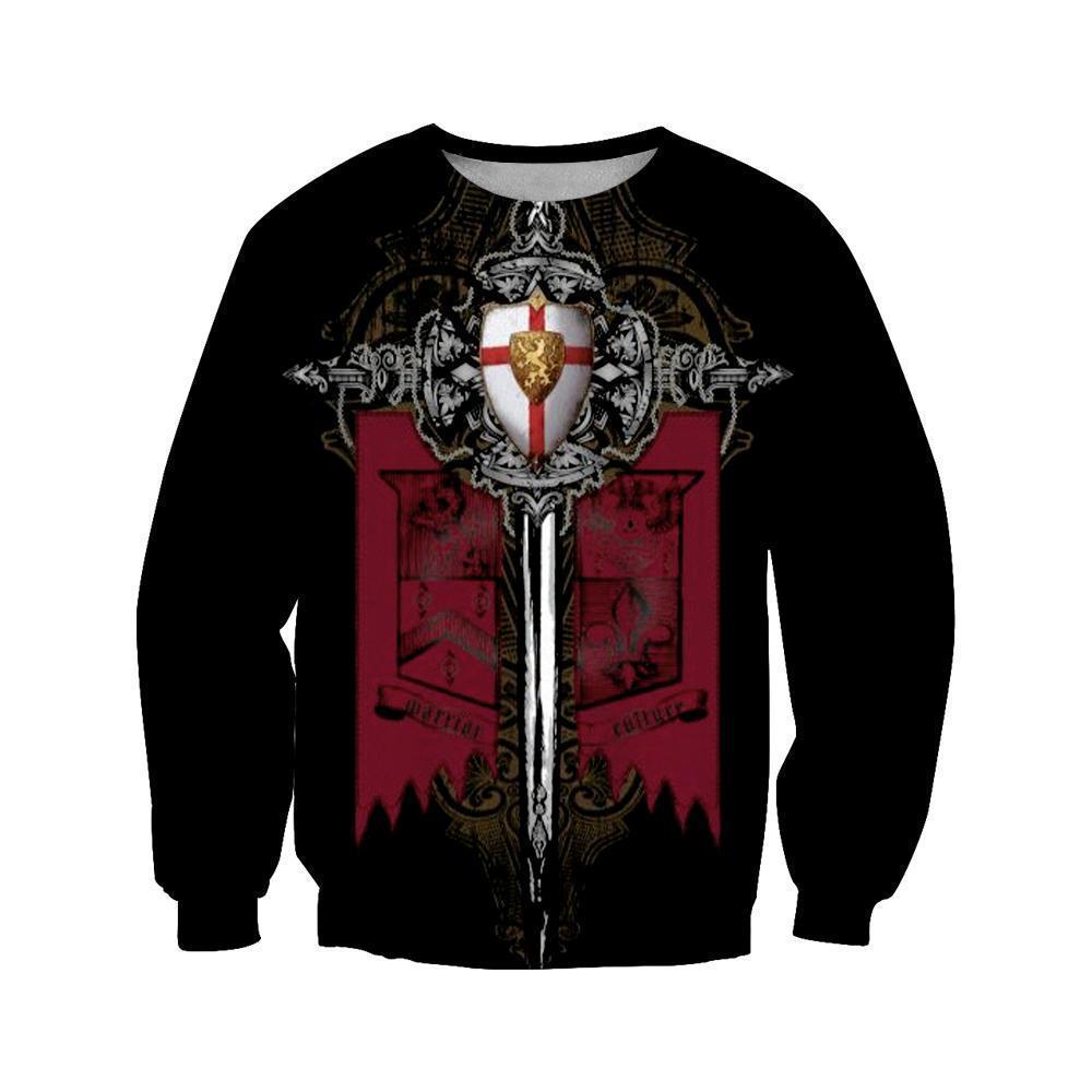 3D All Over Printed Knights Templar T-shirt Hoodie-HP Arts-Sweatshirt-5XL-Vibe Cosy™