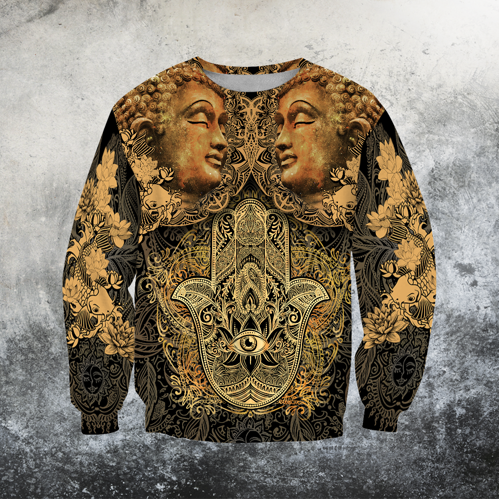 3D All Over Print Buddha Hoodie-Apparel-GP Art-SweatShirt-S-Vibe Cosy™