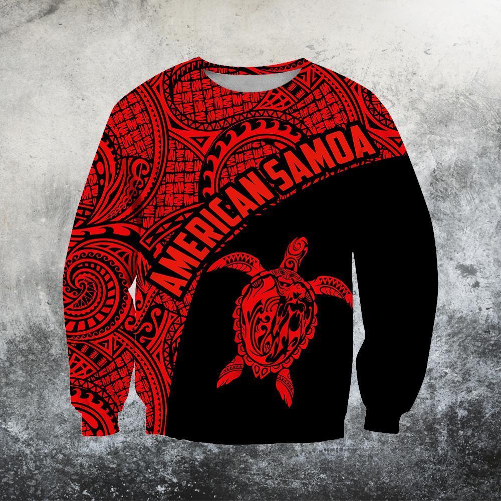 American Samoa Polynesian Hoodie - Red PL-Apparel-PL8386-Sweat Shirt-S-Vibe Cosy™