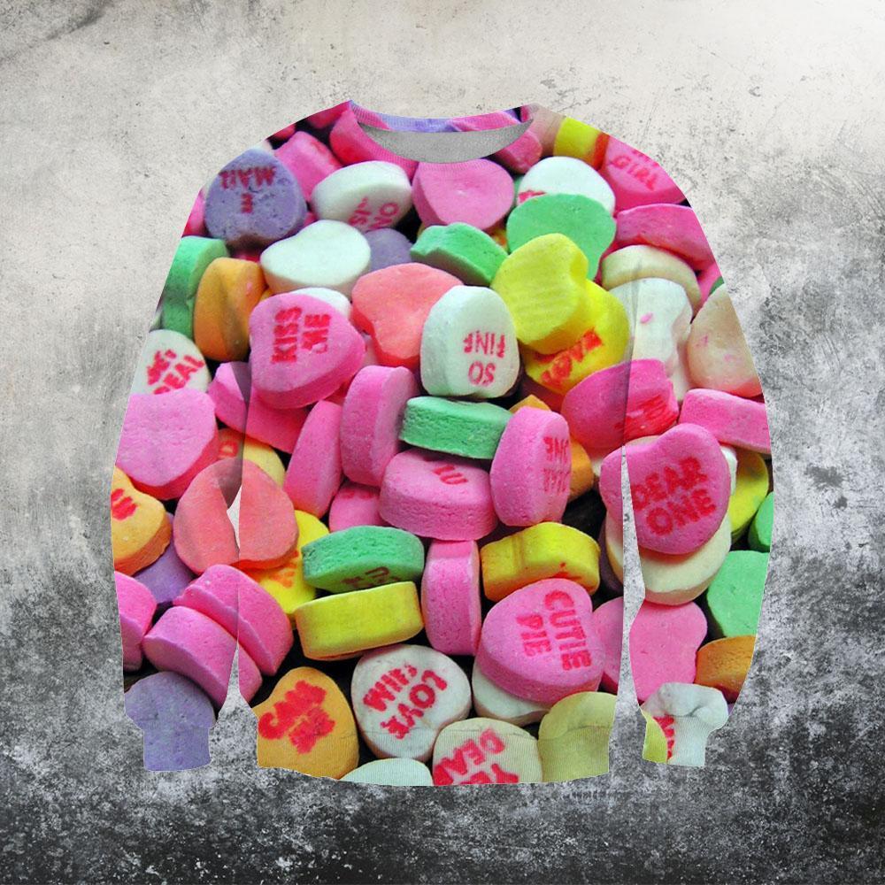 Candy Hearts Hoodie-Apparel-GP Art-Sweat Shirt-S-Vibe Cosy™