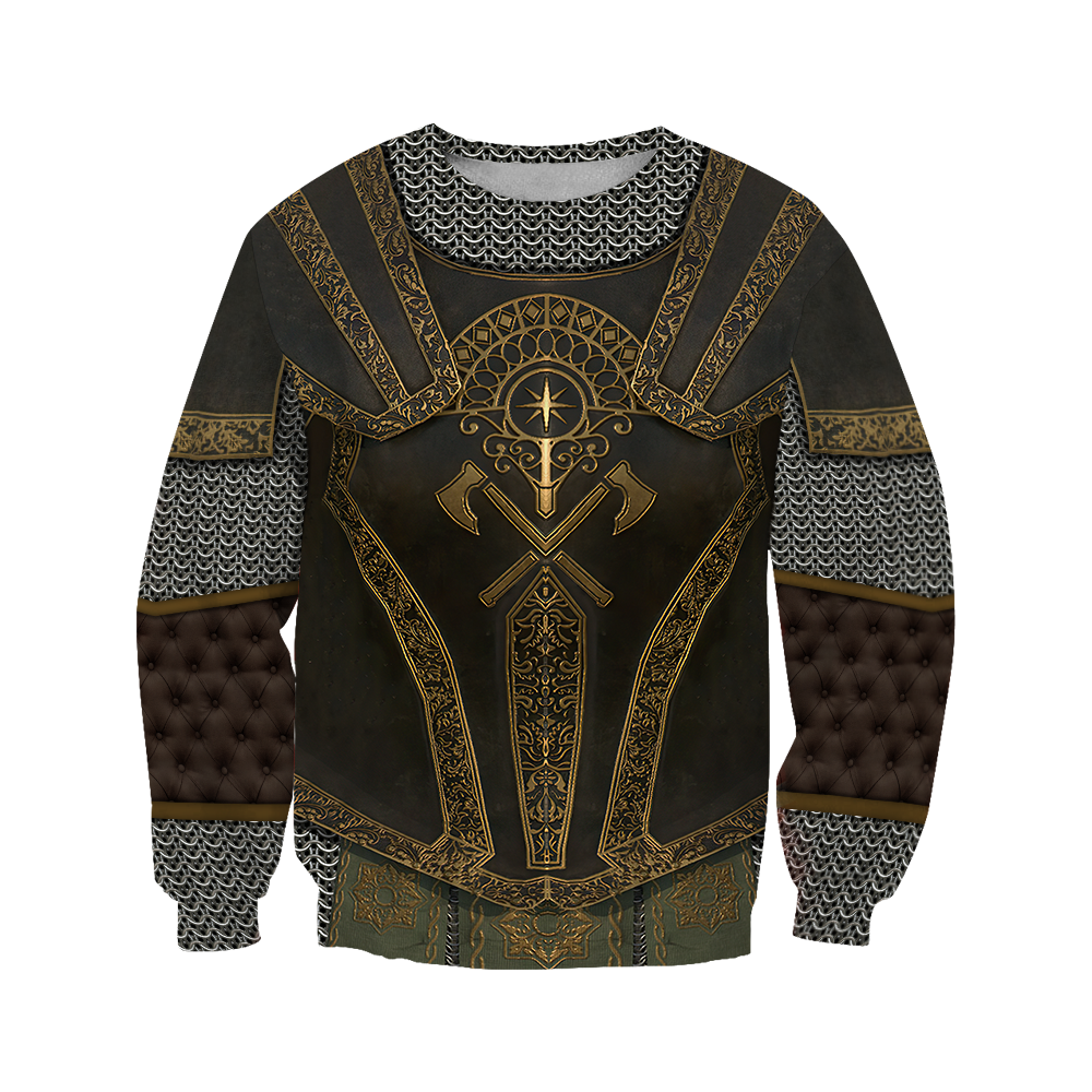 3D printed Knight Armor Tops MP810-Apparel-MP-Long-sleeved Shirt-S-Vibe Cosy™