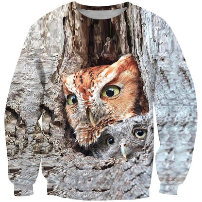 3D All Over Printed Camouflage Owls Art Shirts and Shorts-Apparel-Phaethon-Hoodie-S-Vibe Cosy™
