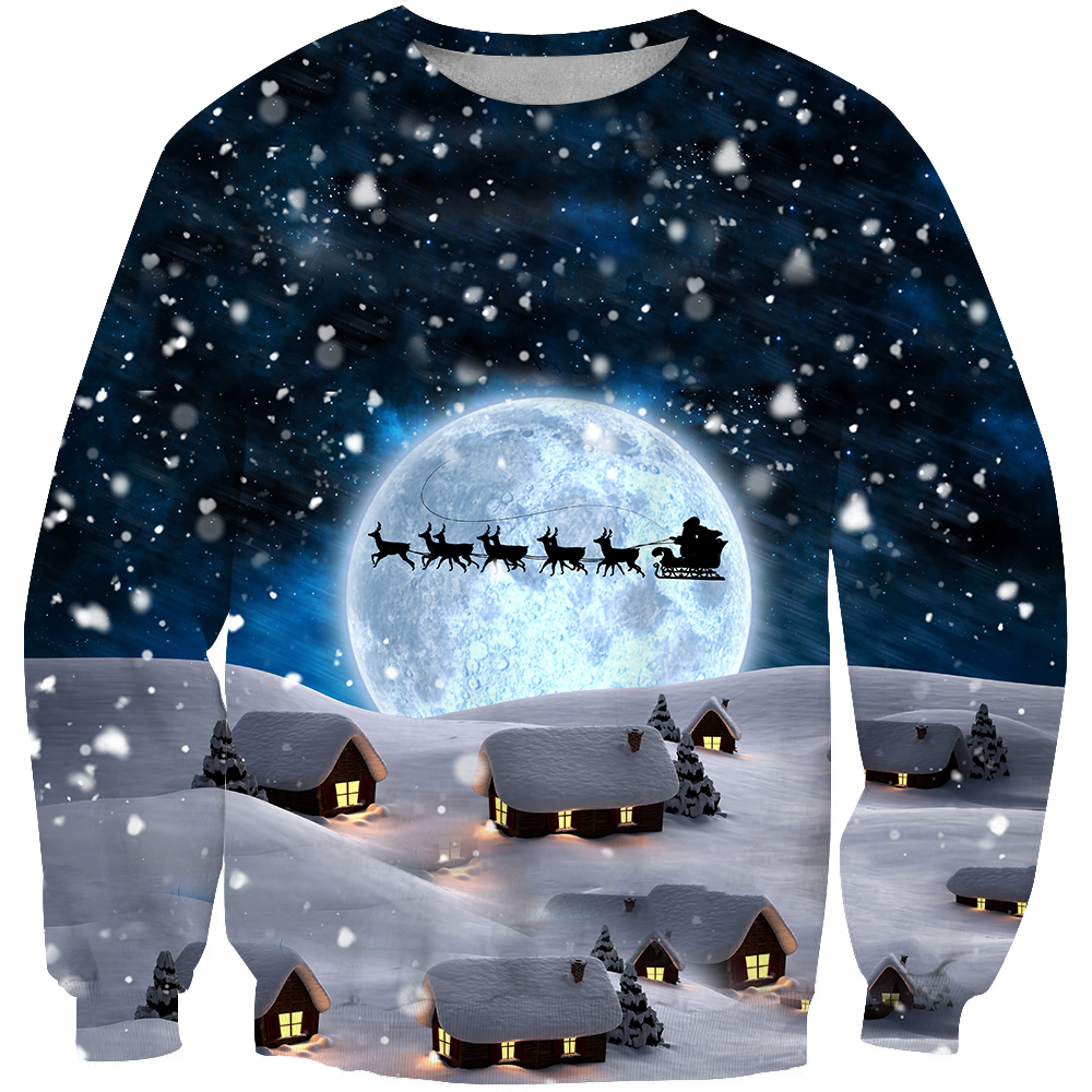 All Over Print Santa Ride 02-Apparel-HbArts-Sweatshirt-S-Vibe Cosy™
