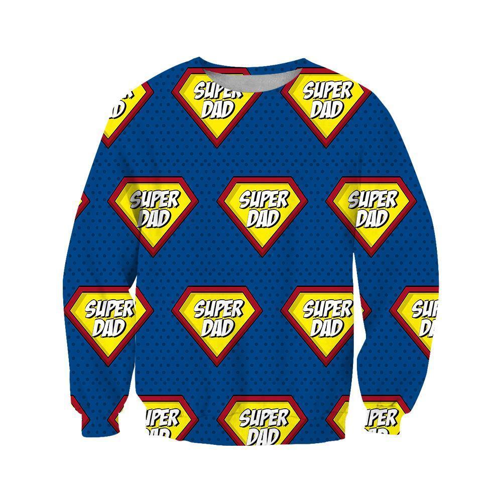 3D All Over Super Dad Hoodie-Apparel-Khanh Arts-Sweat Shirt-S-Vibe Cosy™