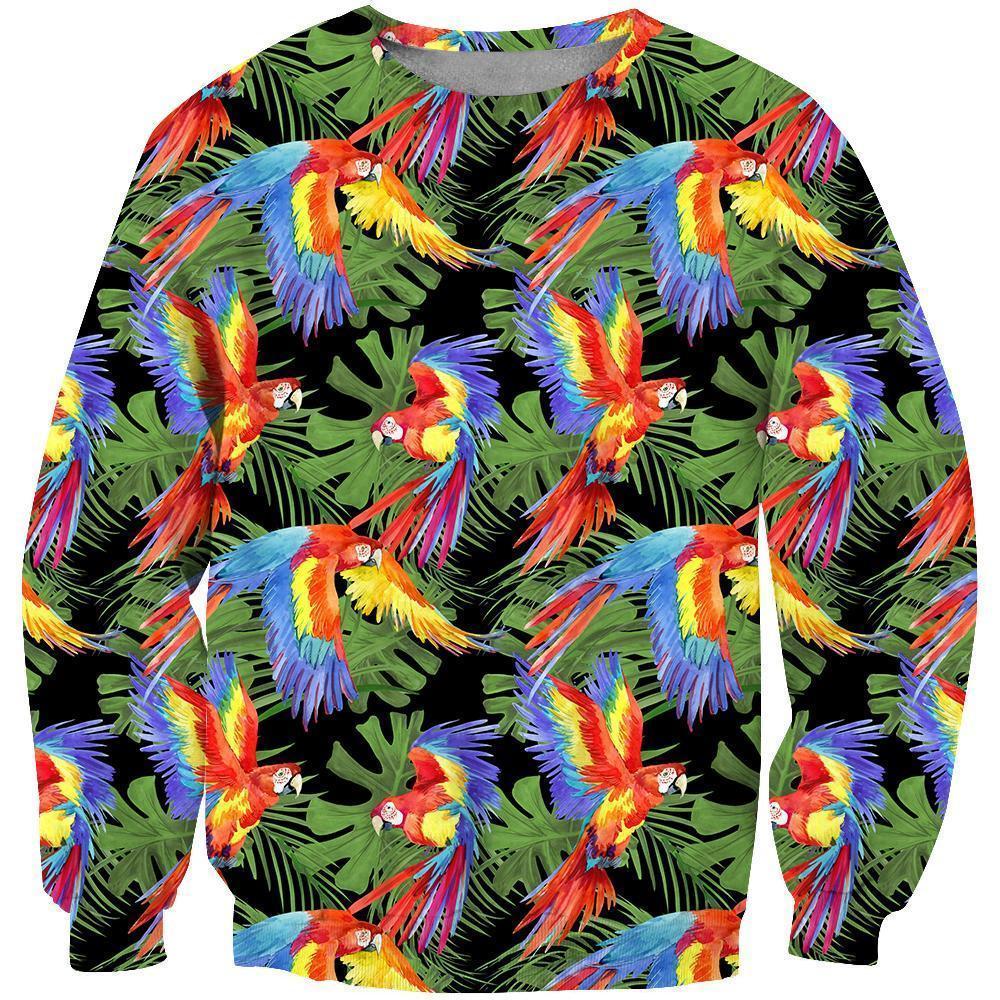 3D All Over Printing Scarlet Macaw Parrot Shirt-Apparel-Phaethon-Sweatshirt-S-Vibe Cosy™