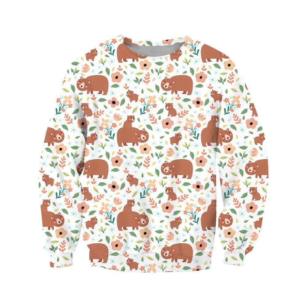3D All Over Son And Mother Bear Hoodie-Apparel-Khanh Arts-Sweat Shirt-S-Vibe Cosy™