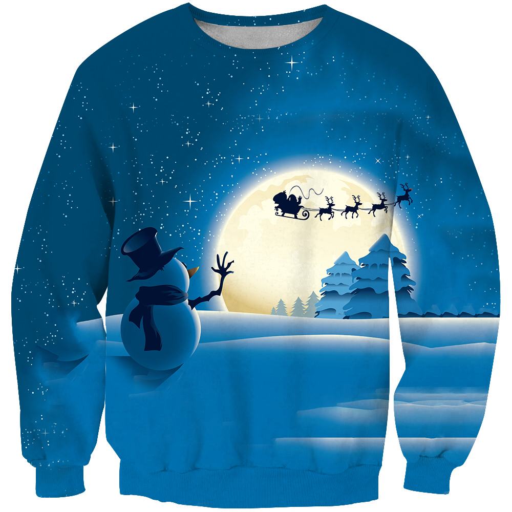 All Over Print Santa Ride 04-Apparel-HbArts-Sweatshirt-S-Vibe Cosy™