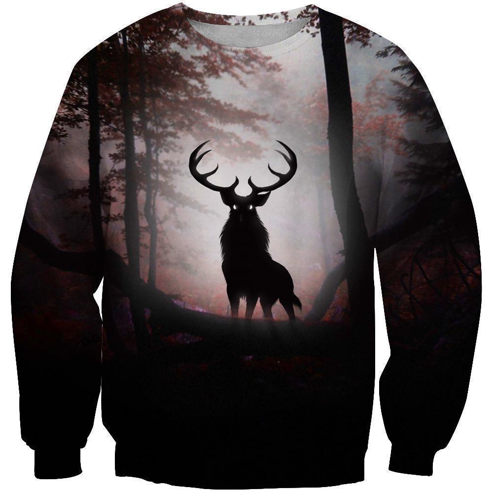 All Over Print Deer Shadow-Apparel-Phaethon-Hoodie-S-Vibe Cosy™