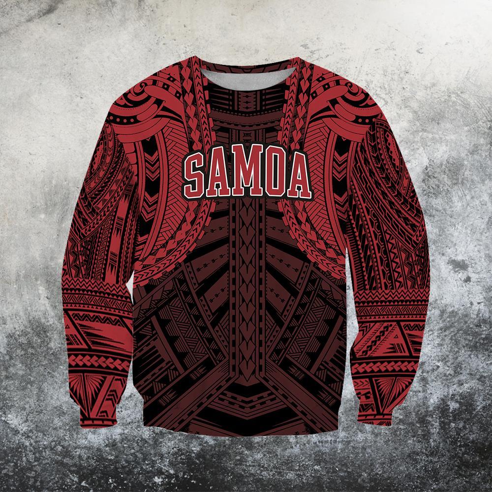 American Samoa Spirit Hoodie (Red) PL-Apparel-PL8386-Sweat Shirt-S-Vibe Cosy™