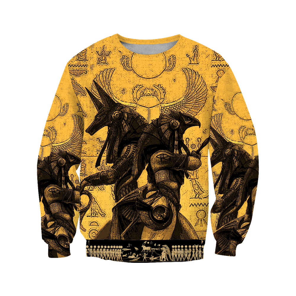 Anubis Ancient Egypt 3D All Over Printed Hoodie Clothes JJ070303-Apparel-MP-Sweatshirts-S-Vibe Cosy™