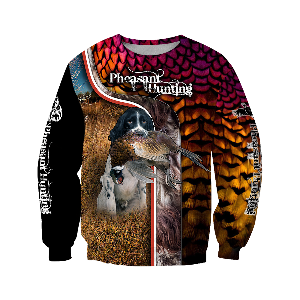 Pheasant Springer Hunting 3D All Over Printed Shirts For Men And Women JJ110102-Apparel-MP-Sweatshirts-S-Vibe Cosy™