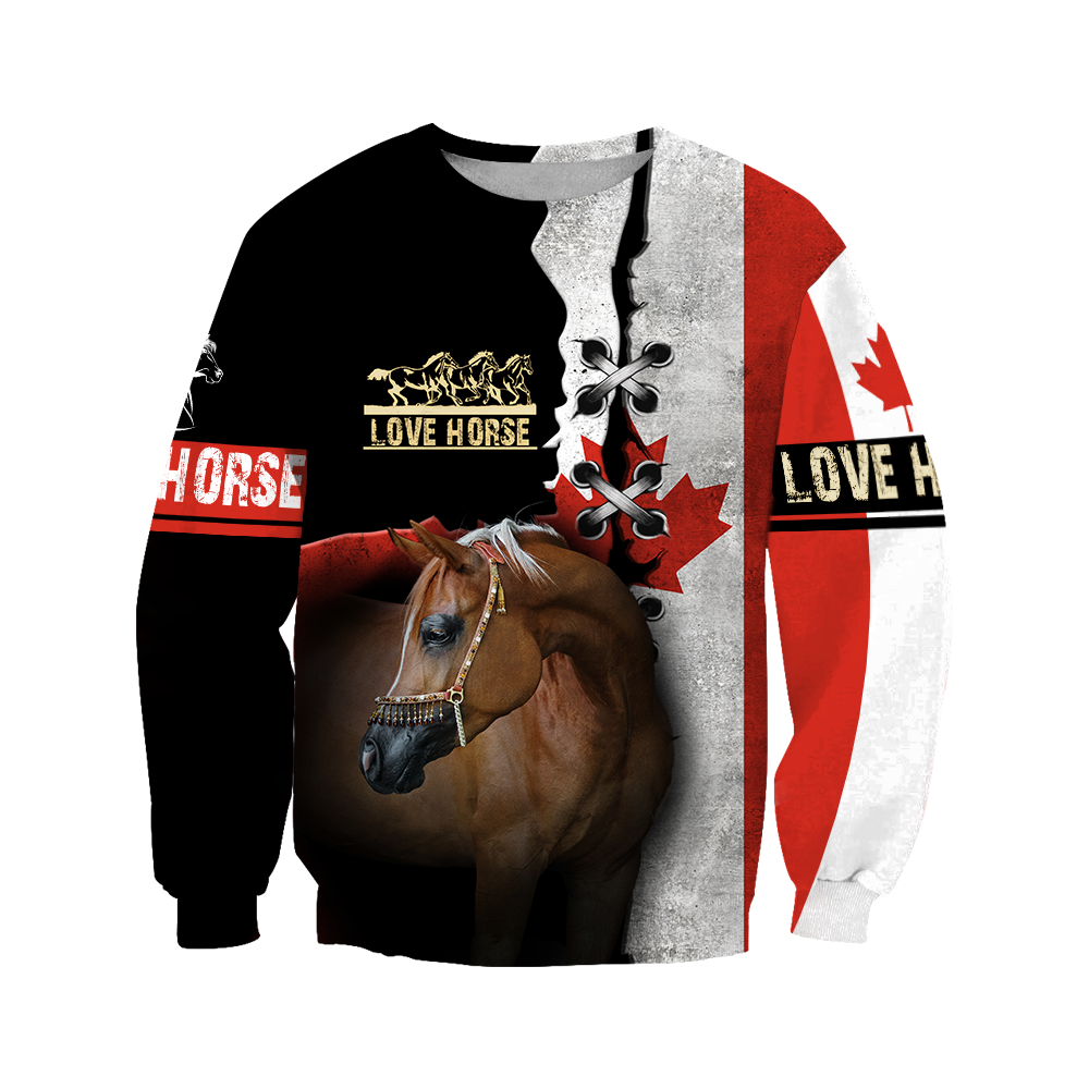 Love Horse 3D All over print for Men and Women shirt JJ040202-Apparel-NNK-Sweat Shirt-S-Vibe Cosy™
