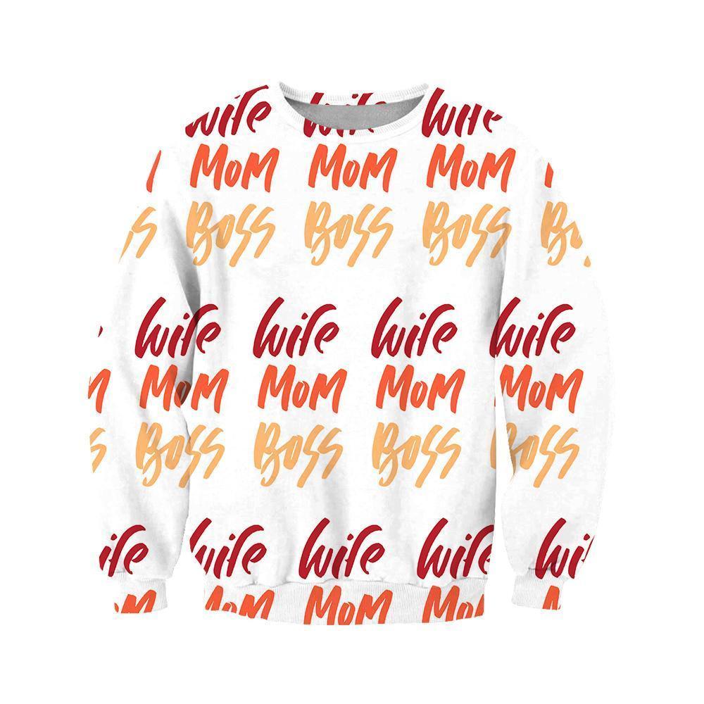 3D All Over Best Wife Mom Boss Hoodie-Apparel-Khanh Arts-Sweat Shirt-S-Vibe Cosy™