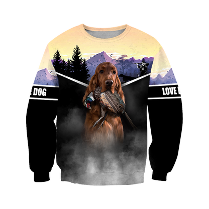 Pheasant Setter Hunting 3D All Over Printed Shirts For Men And Women JJ080203-Apparel-MP-Sweatshirts-S-Vibe Cosy™
