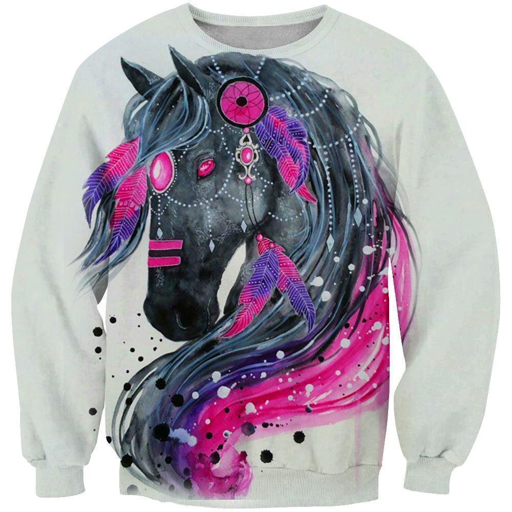 3D All Over Print Horse Beautiful Shirts-Apparel-Phaethon-Sweatshirt-S-Vibe Cosy™