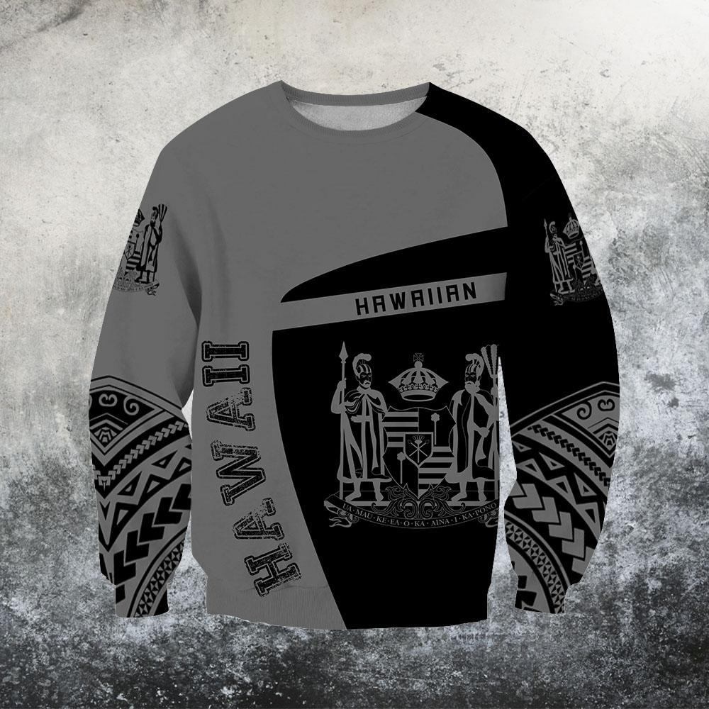 Hawaii King Coat Of Arms Polynesian Sport Hoodie - Premium Style J1-Apparel-Phaethon-Sweat Shirt-S-Vibe Cosy™