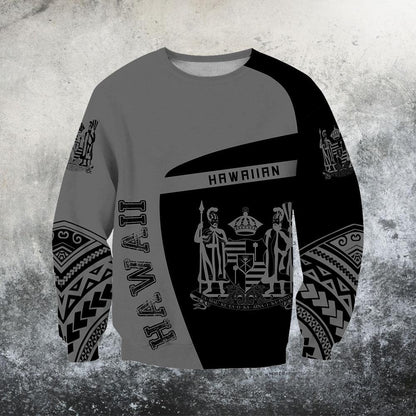 Hawaii King Coat Of Arms Polynesian Sport Hoodie - Premium Style J1-Apparel-Phaethon-Sweat Shirt-S-Vibe Cosy™