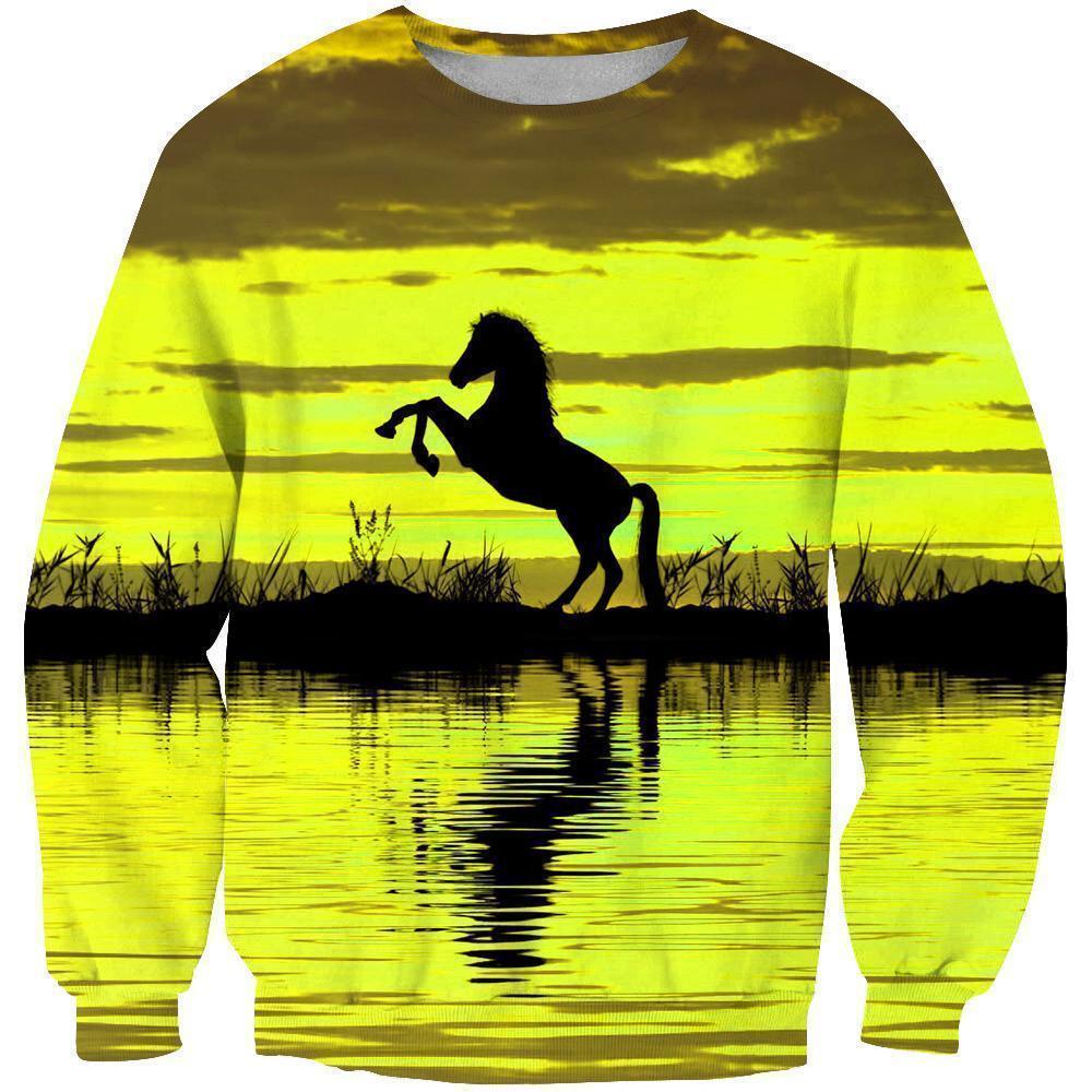 3D All Over Print Silhouette Hourse Shirts 2-Apparel-Phaethon-Sweatshirt-S-Vibe Cosy™