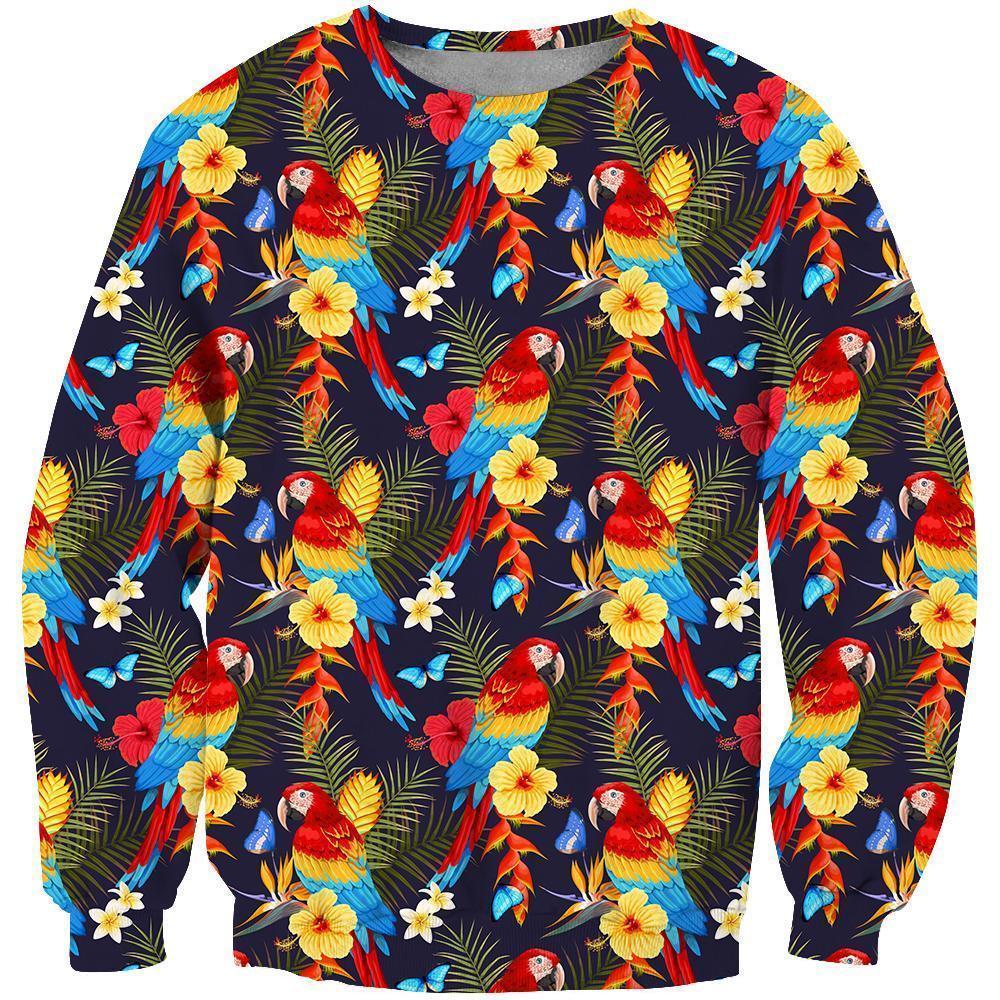 3D All Over Printing Greenwing Macaw Shirt-Apparel-Phaethon-Sweatshirt-S-Vibe Cosy™