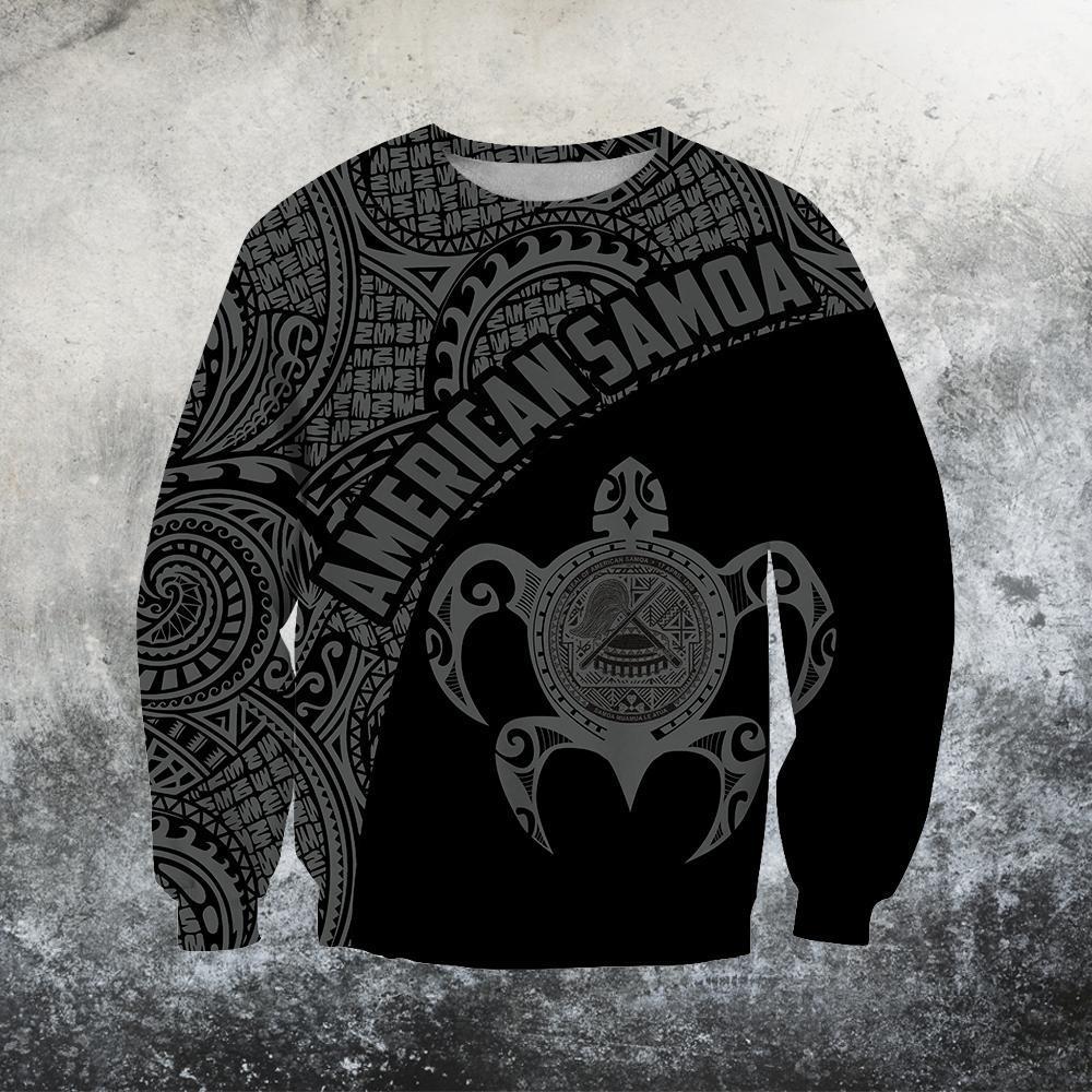 American Samoa Polynesian Hoodie - Gray H10-Apparel-Phaethon-Sweat Shirt-S-Vibe Cosy™