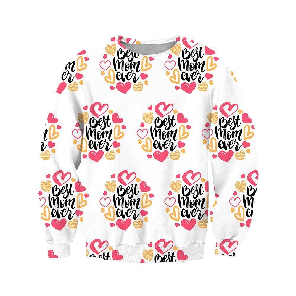 3D All Over Best I Love Mom Hoodie-Apparel-Khanh Arts-Sweat Shirt-S-Vibe Cosy™