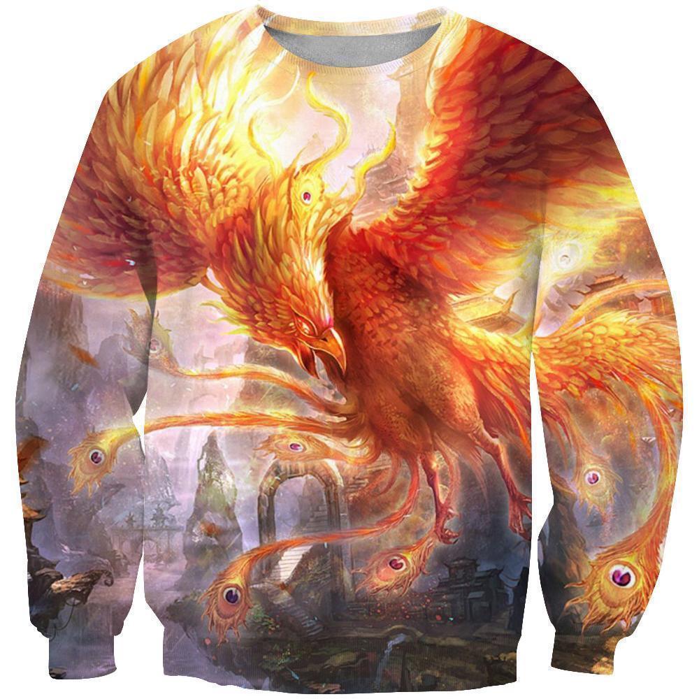 Surrealist Phoenix 3D All Over Printing Shirts-Apparel-Phaethon-Sweatshirt-S-Vibe Cosy™